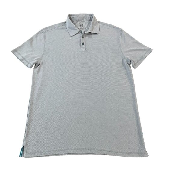 Tori Richard Men's Gray Polo Golf Shirt Medium Cotton & Polyester Blend Honolulu - Picture 1 of 5